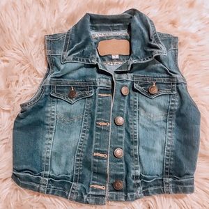 Cropped demin vest purchased at Charlotte Russe